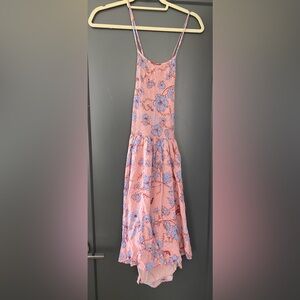Kimchi Blue pink floral open back dress